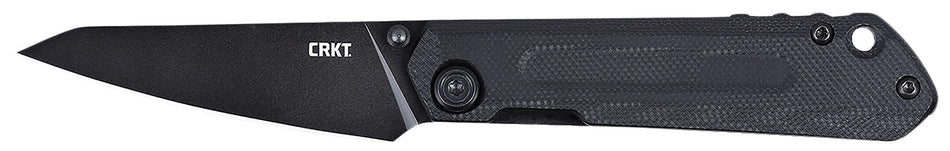 CRKT Straight EDC 2.60" Wharncliffe Black Oxide D2 Folding Pocket Knife Black G10 Handle 2670
