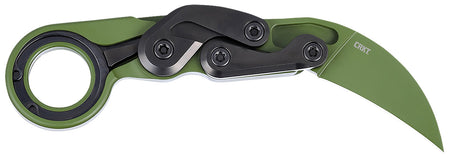 CRKT Provoke Karambit 2.41" Bright Green Cerakote D2 Folding Knife Green Aluminum Handle 4040BG