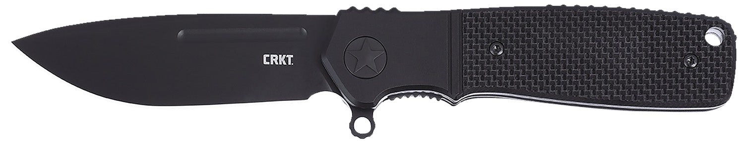 CRKT Homefront EDC Compact 2.91" Black DLC S35VN Steel Folding Pocket Knife Black G10 Handle K245KKP