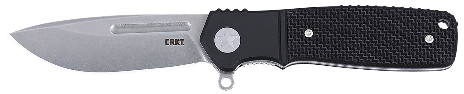CRKT Homefront EDC Compact 2.91" Stonewashed S35VN Steel Folding Pocket Knife Black G10 Handle K246KXP