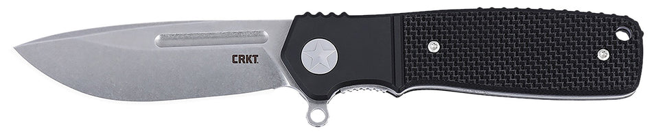 CRKT Homefront EDC Compact 2.91" Stonewashed S35VN Steel Folding Pocket Knife Black G10 Handle K246KXP