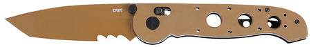 CRKT M16 Desert Tan Tanto 3.97" FDE TiNi 1.4116 SS Folding Knife FDE G10 Handle M16-14XD