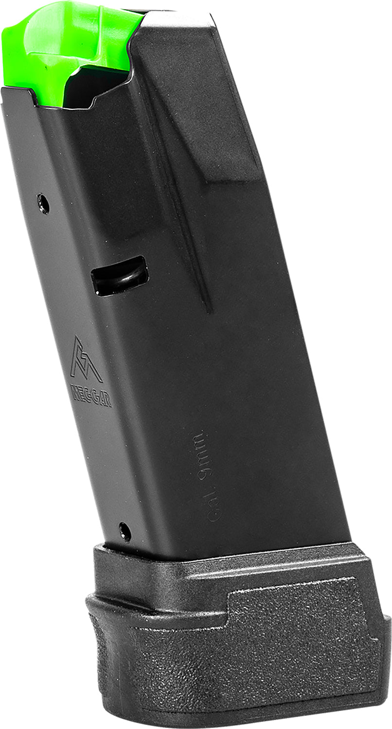Mec-Gar MGHC1202A 9mm Luger 14rd Extended Black Steel Magazine for Springfield Hellcat