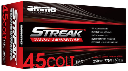Ammo Inc Streak Red .45 Long Colt 250 Gr TMC