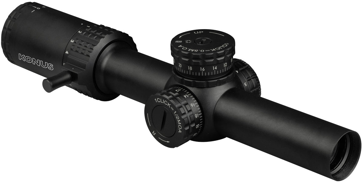 Konus Sultan 1-10x24 30mm Tube Illuminated Engraved Ballistic Circle Reticle Scope 7193