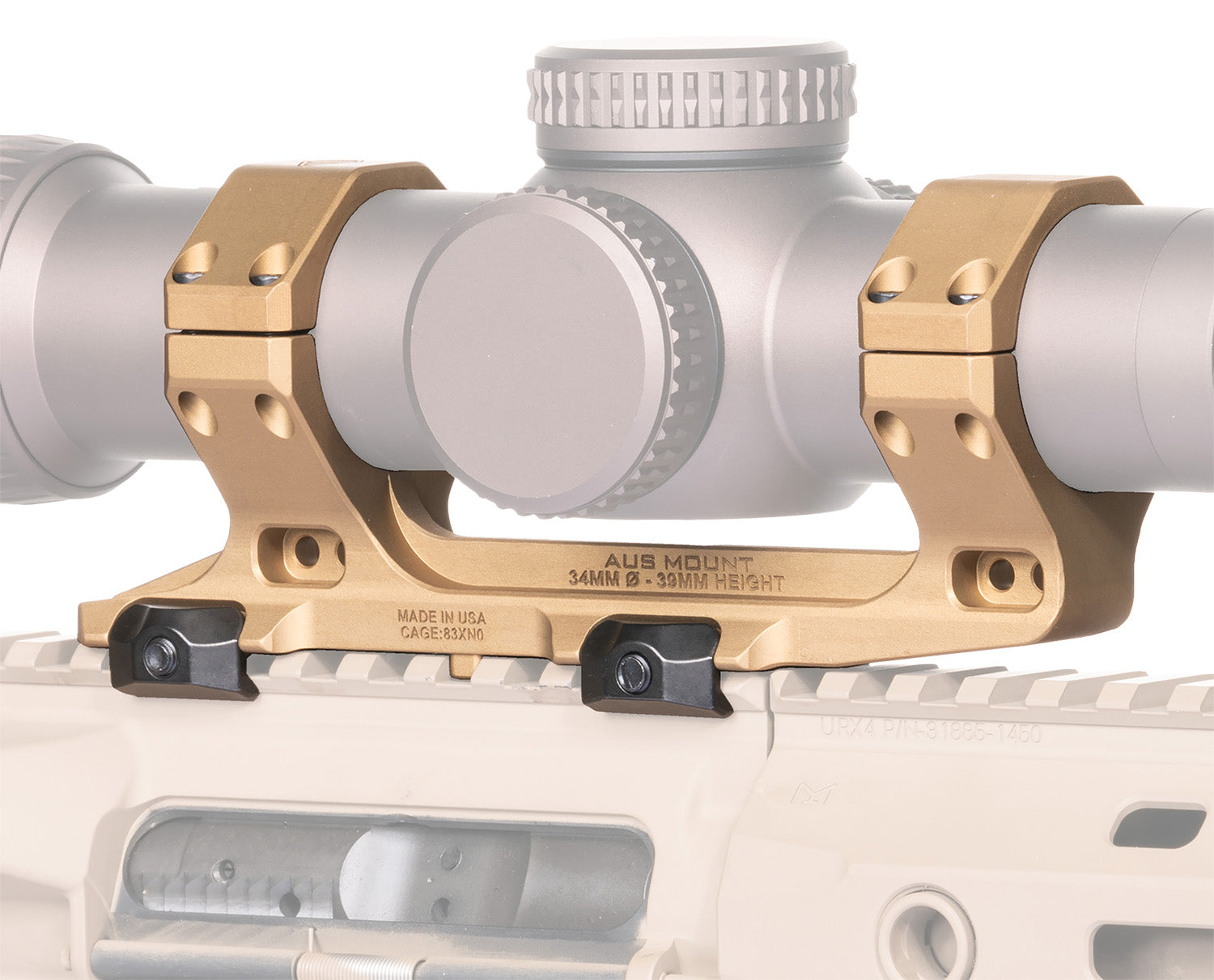 Reptilia 100155 34mm AUS Optic Mount Flat Dark Earth Anodized 1913 Rail Mount