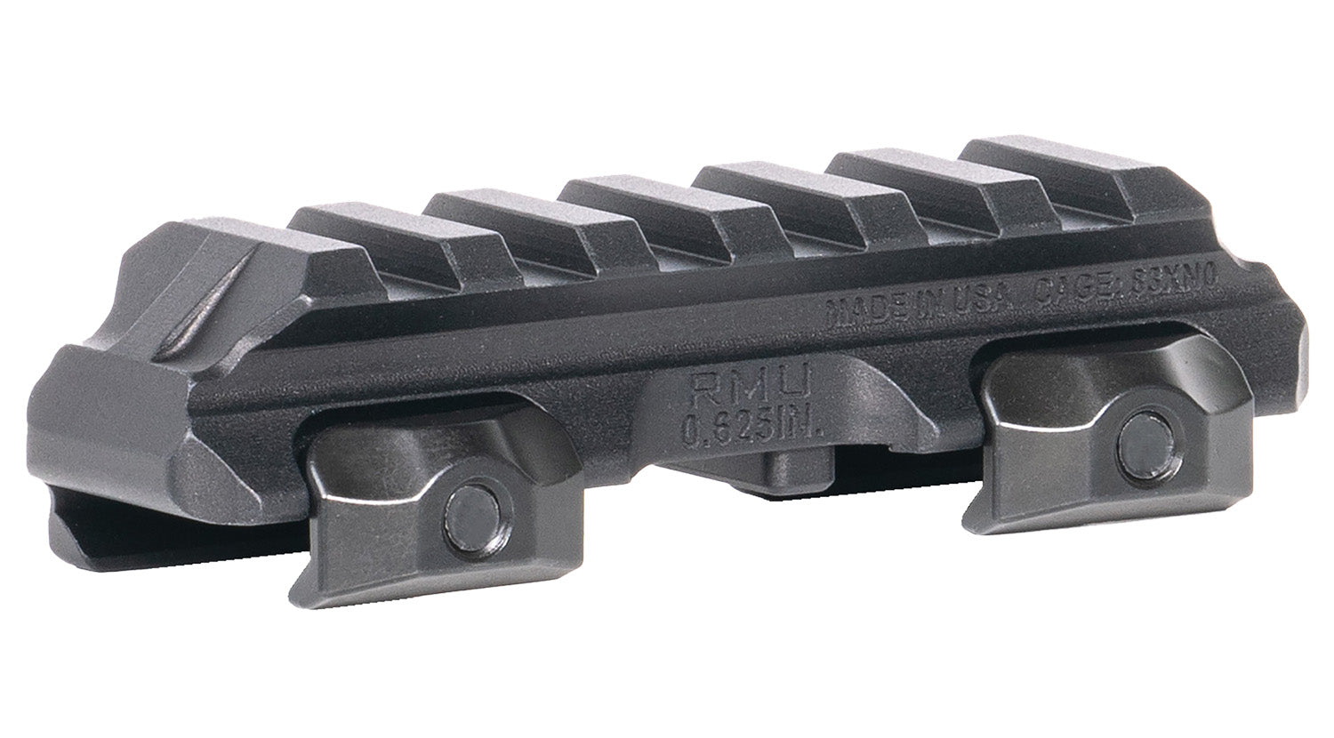 Reptilia 100271 RMU 6 Slot Black Aluminum Picatinny Rail Optic Mount