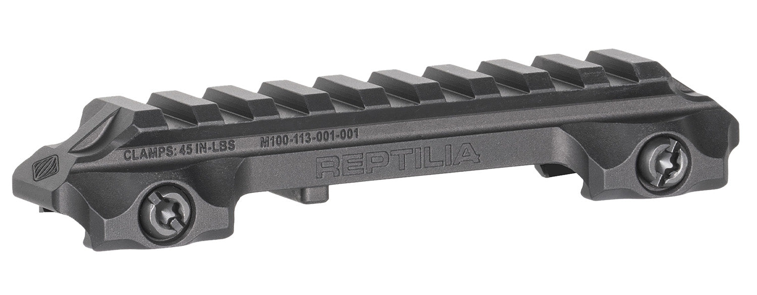 Reptilia 100270 RMU 9 Slot Black Aluminum Picatinny Rail Optic Mount