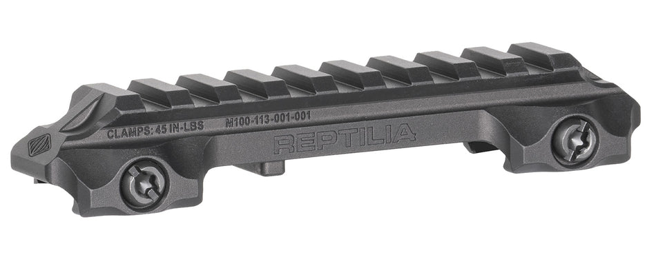 Reptilia 100270 RMU 9 Slot Black Aluminum Picatinny Rail Optic Mount