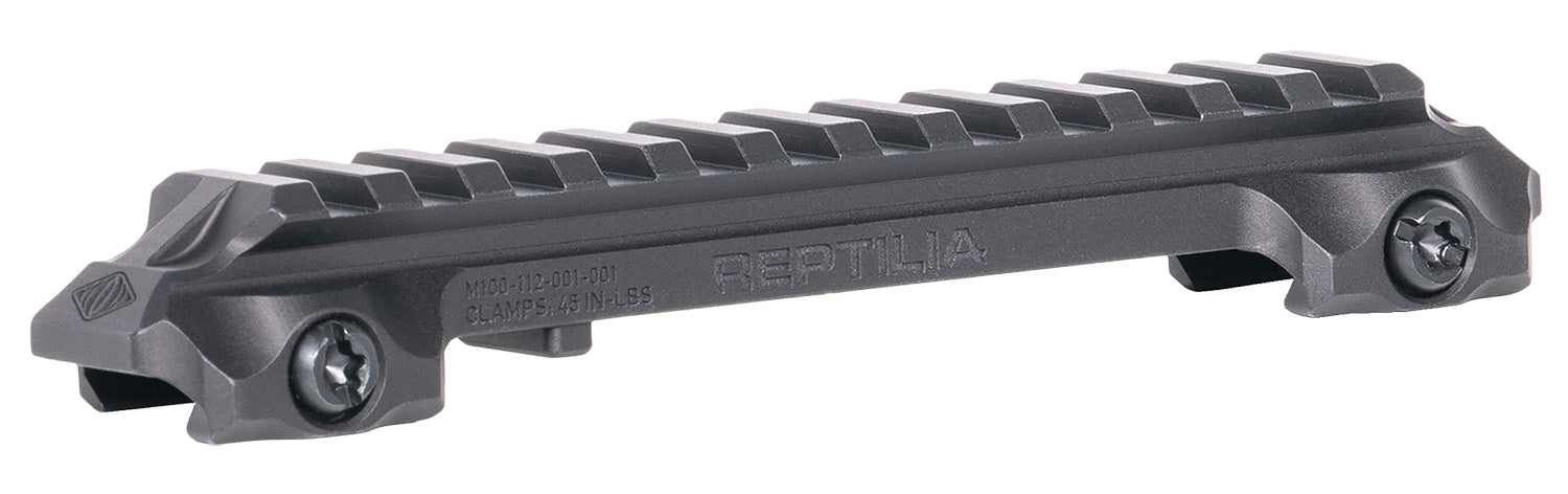 Reptilia 100269 RMU 12 Slot Black Aluminum Picatinny Rail Optic Mount