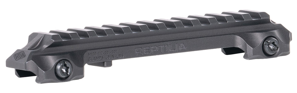 Reptilia 100269 RMU 12 Slot Black Aluminum Picatinny Rail Optic Mount