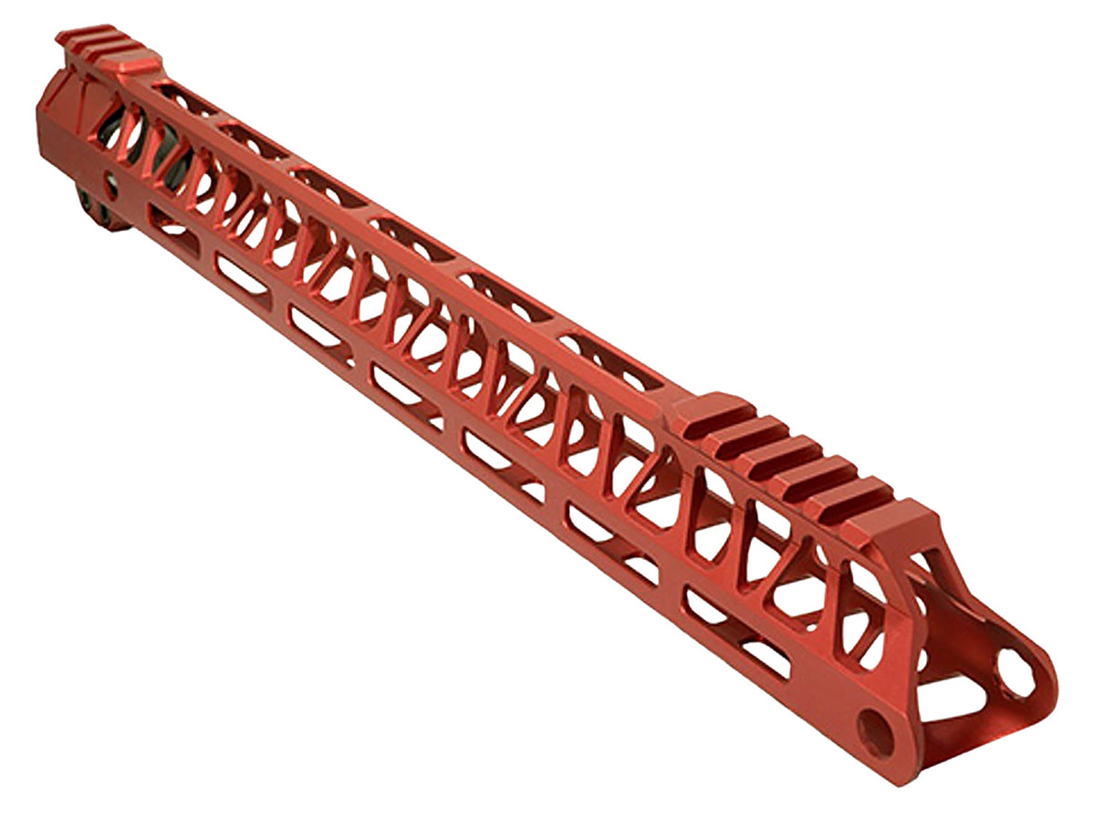 Timber Creek Ultralight Enforcer 15" Red Aluminum AR-15 Handguard with Picatinny Sections