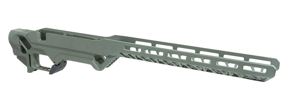 Timber Creek Outdoors ERCR7SAOD OD Green Aluminum Enforcer Chassis for Rem700 Short Action