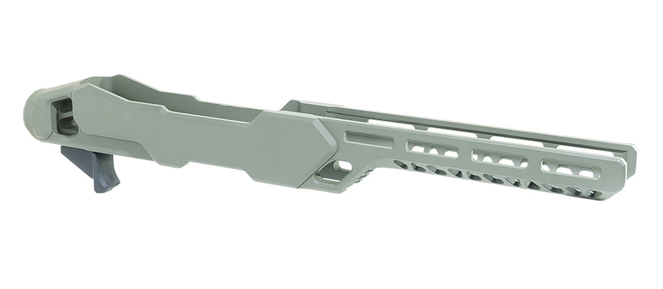 Timber Creek Enforcer Skeletonized Ruger 10/22 Chassis OD Green Aluminum MSR Buffer Tube Compatible