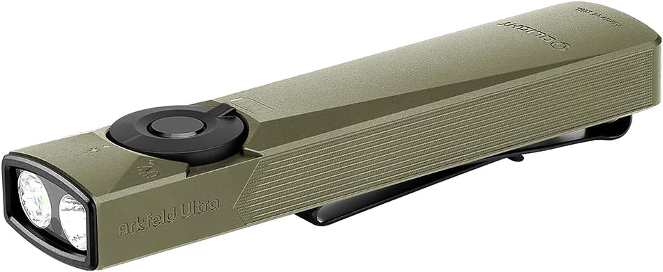 Olight Arkflex EDC Flashlight Olive 1,400 Lumens White LED with 103 Meter Beam Distance