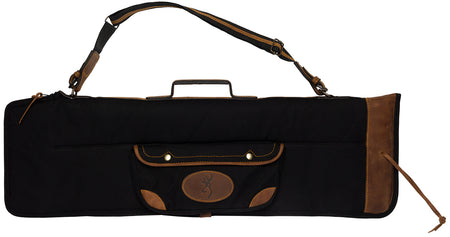 Browning FLEX Takedown Black Canvas/Leather Over/Under Shotgun Case Plush Red Flannel Lined