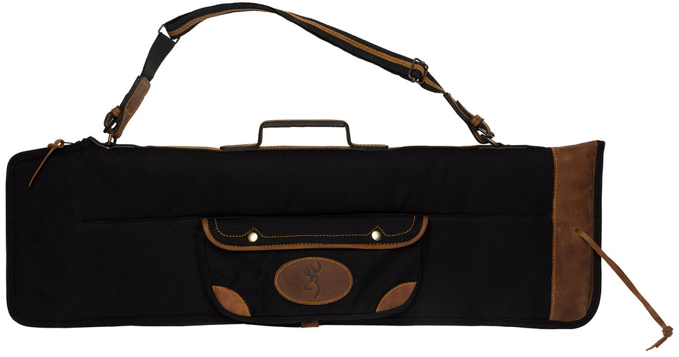 Browning FLEX Takedown Black Canvas/Leather Over/Under Shotgun Case Plush Red Flannel Lined
