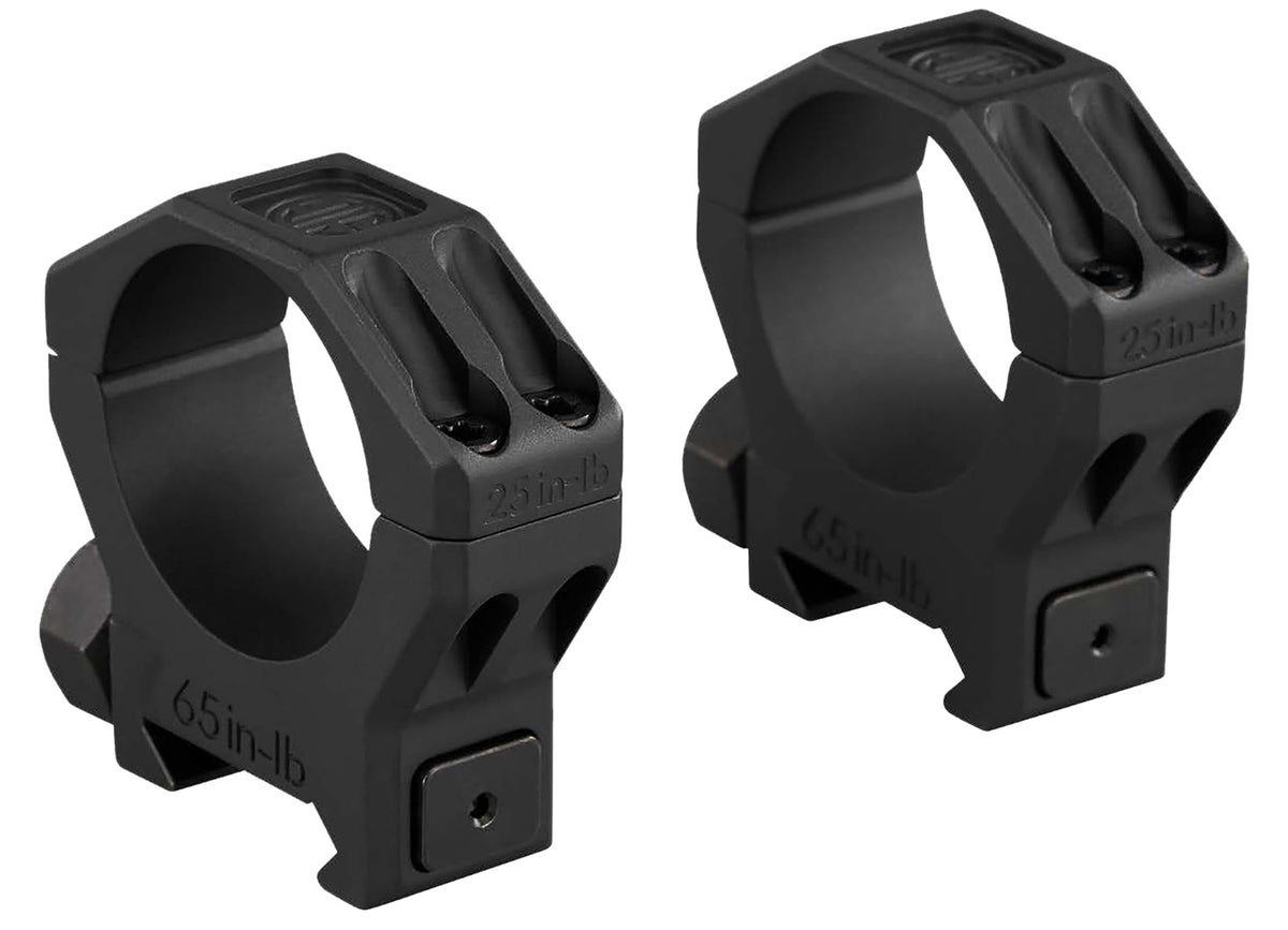 Sig Sauer Alpha 6 Riflescope Ring Set 30mm Low Black Stainless Steel Finish
