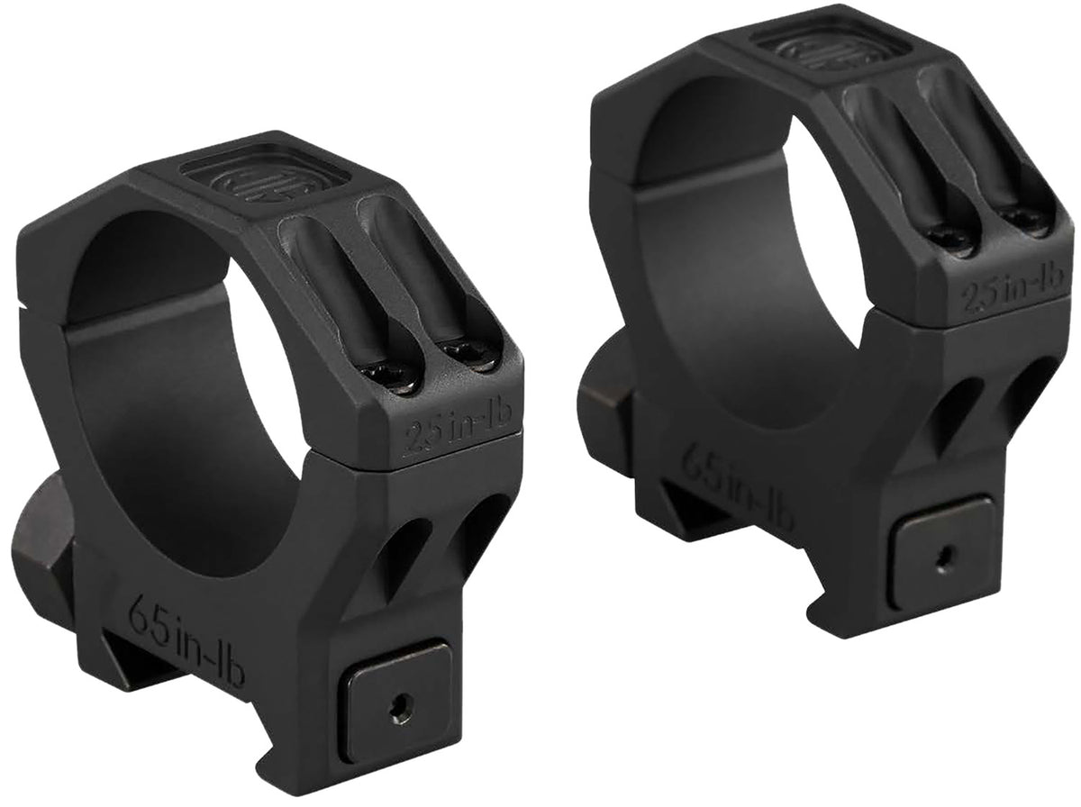 Sig Sauer Alpha 6 Riflescope Ring Set 30mm High Black Stainless Steel Finish