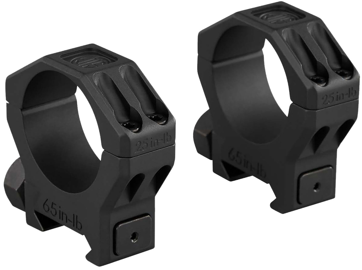 Sig Sauer Alpha 6 Riflescope Ring Set 30mm High Black Stainless Steel Finish
