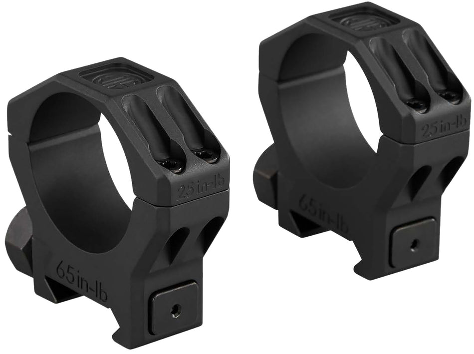 Sig Sauer Alpha 6 Riflescope Ring Set 30mm High Black Stainless Steel Finish
