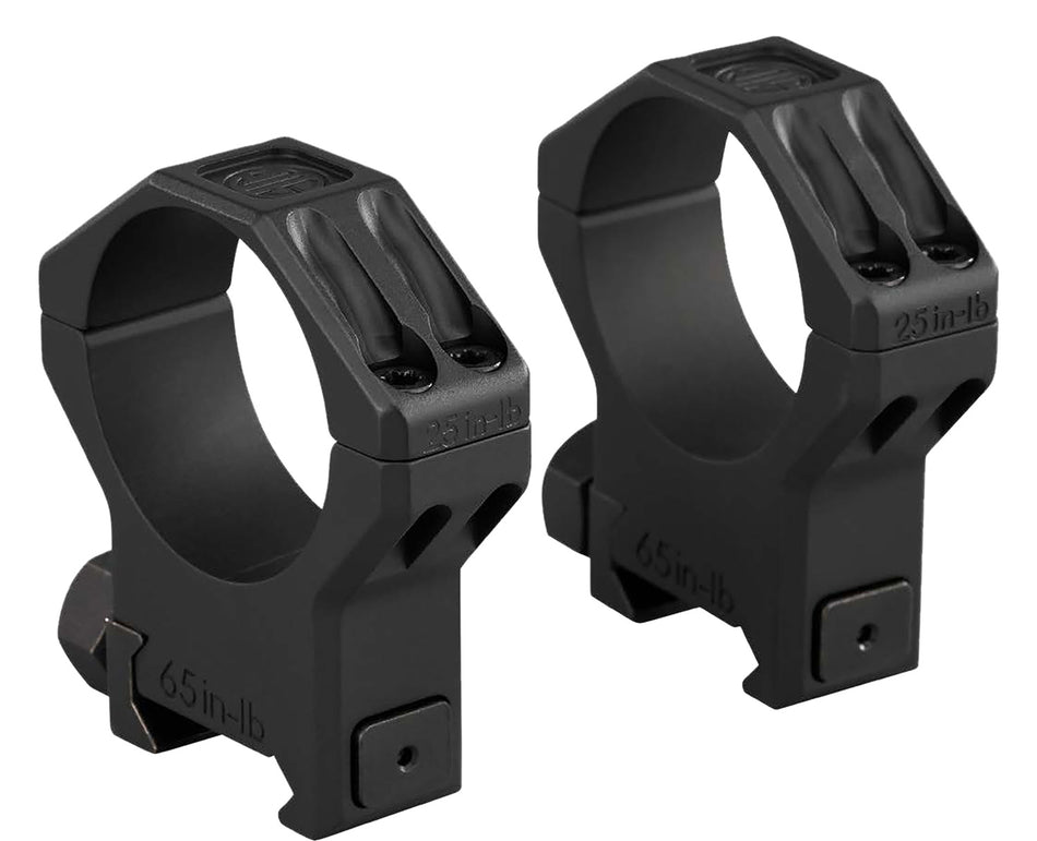 Sig Sauer Alpha 6 Riflescope Ring Set 34mm Medium Black Stainless Steel Finish