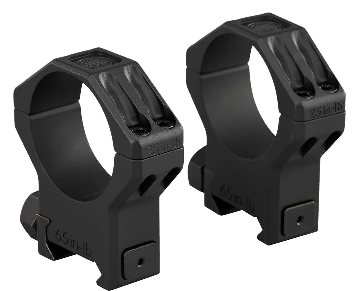 Sig Sauer Alpha 6 Riflescope Ring Set 34mm High Black Stainless Steel Finish