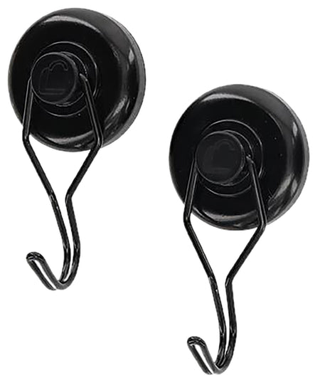 Lockdown Magnetic Safe Hook Black Steel 20 lb Hold 2 Pack