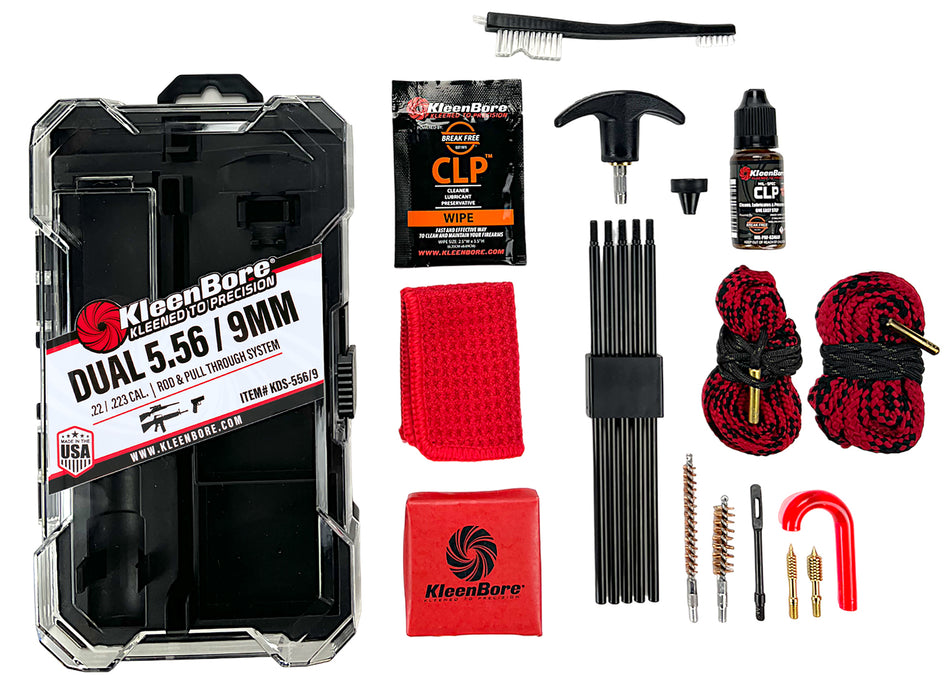 KleenBore KDS556/9 5.56/223/22 Combination Rod Pull-Through Dual Cleaning System