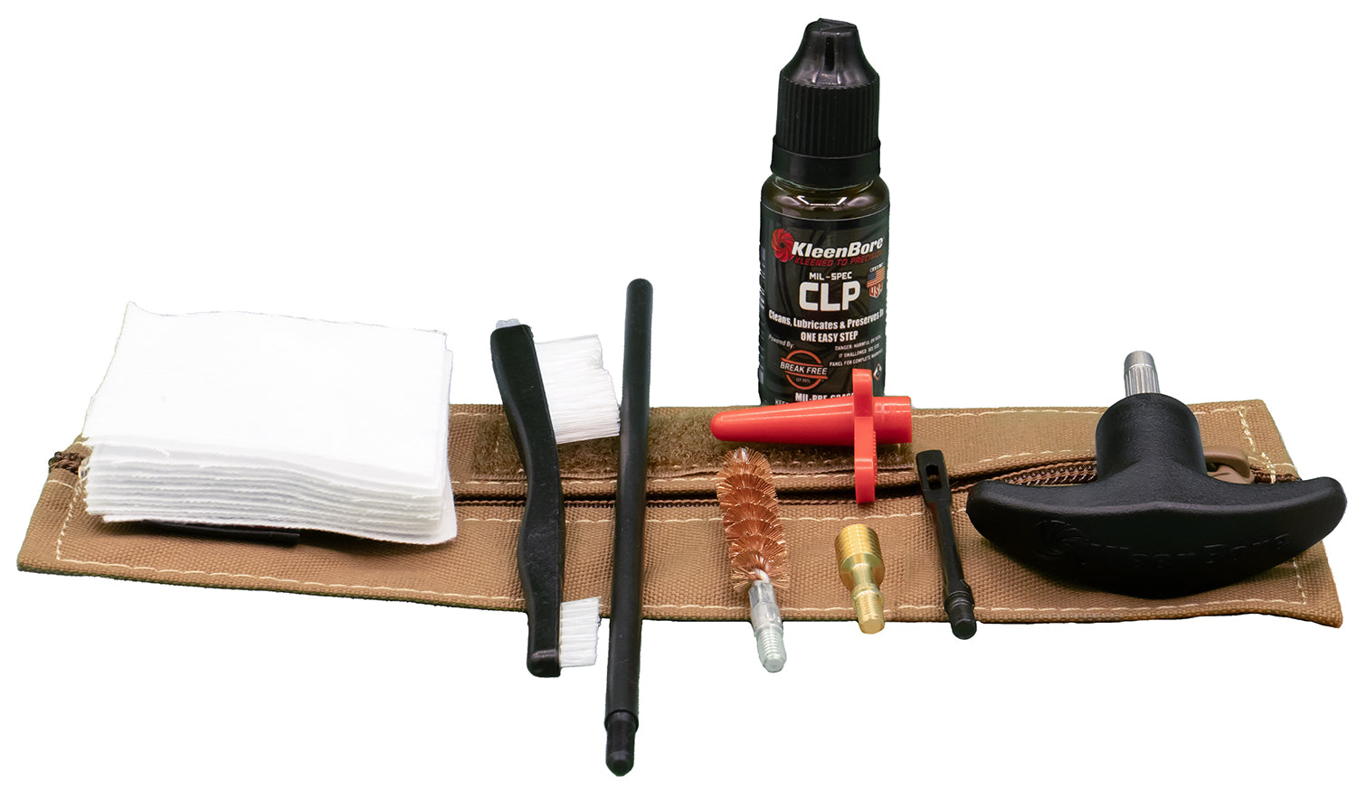 KleenBore KBMLE9 Military & Law Enforcement Compact 9mm Handgun Cleaning Kit