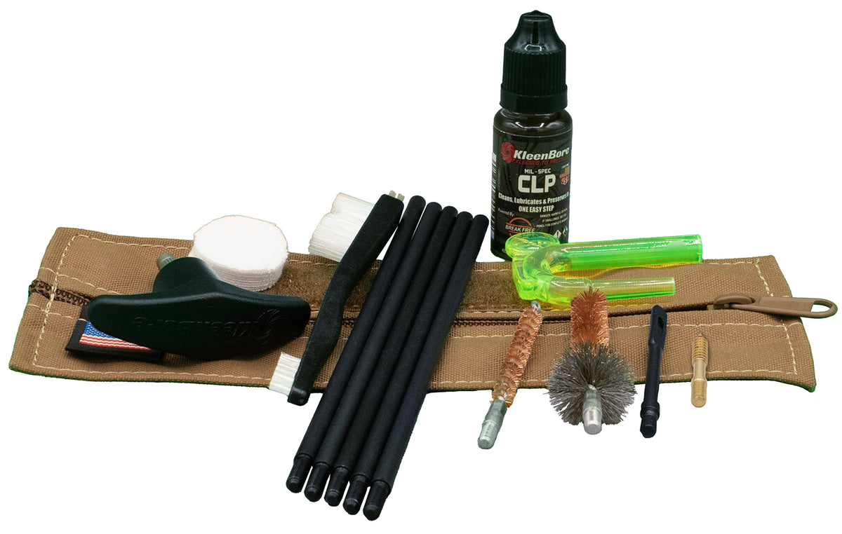 KleenBore KBMLE5.56 Military & Law Enforcement Compact 5.56mm Rifle Cleaning Kit