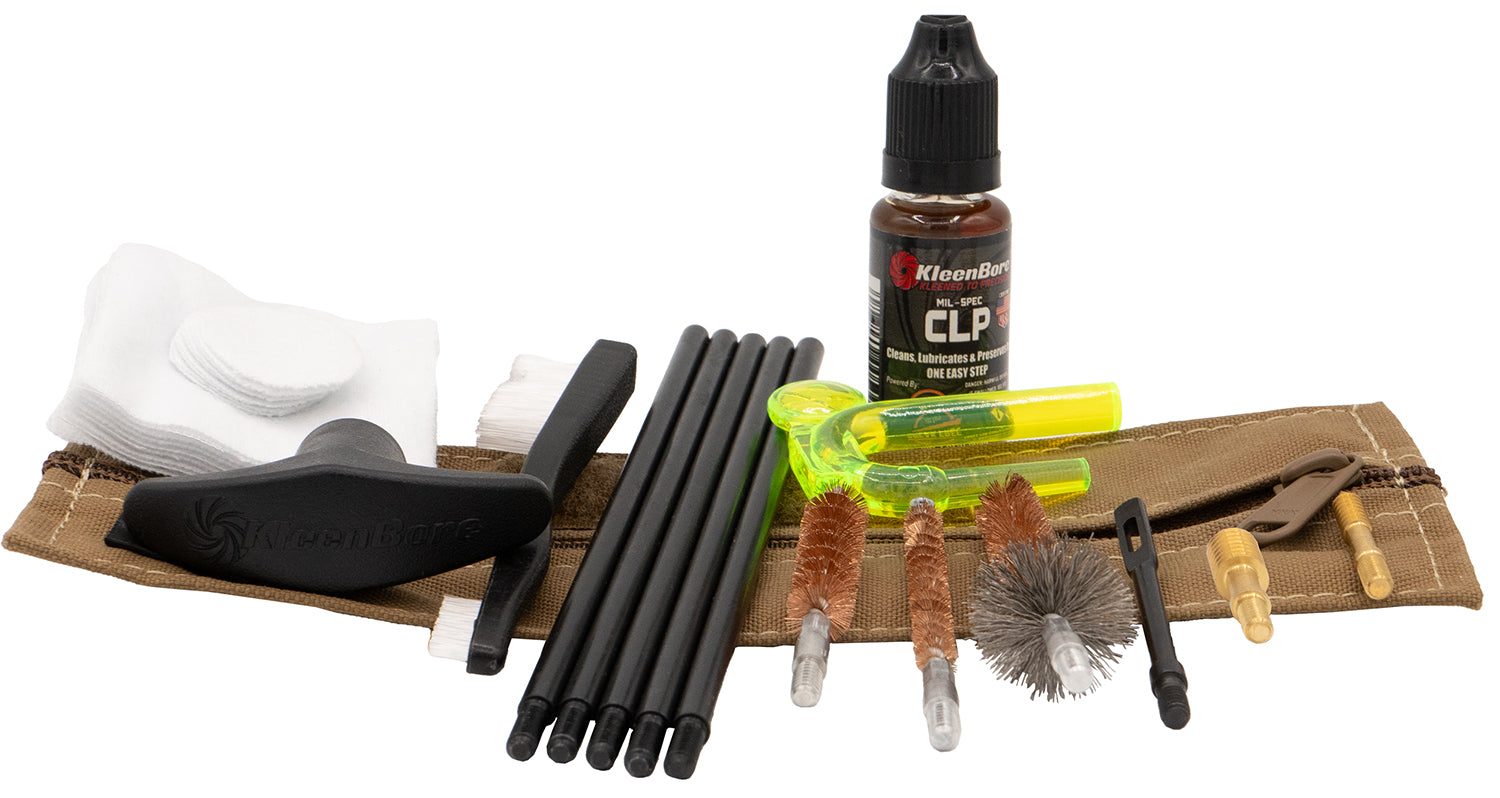 KleenBore KBMLE5.569 Military & Law Enforcement Compact 5.56mm/9mm Cleaning Kit