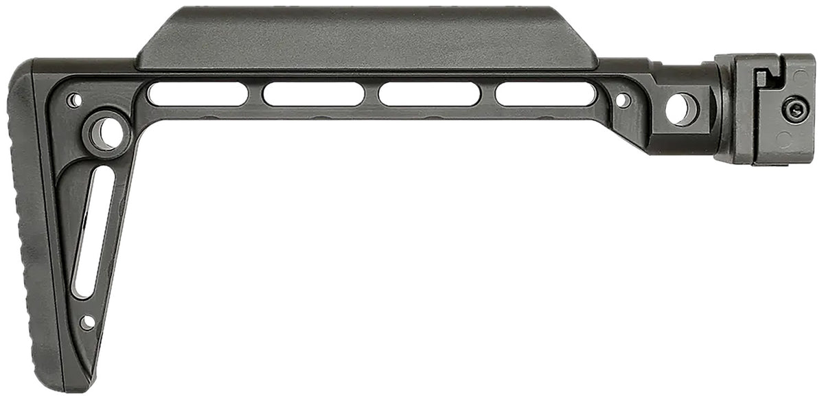 Midwest Industries Minimalistic Side-Folding Aluminum Stock Black 6061 with QD Sling Attachments