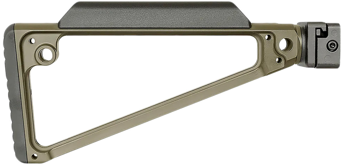 Midwest Industries Triangle Folding Stock OD Green Hard Coat Anodized Aluminum