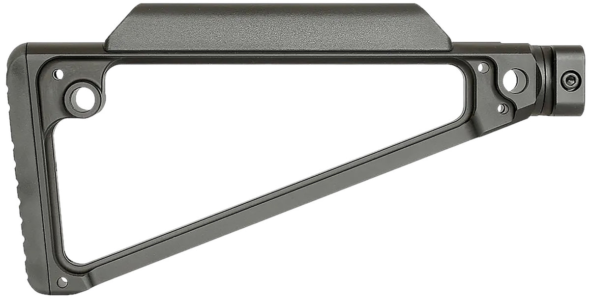 Midwest Industries Black Triangle Fixed Stock 6061 Aluminum 5 QD Sling Attachments Rubber Butt Pad