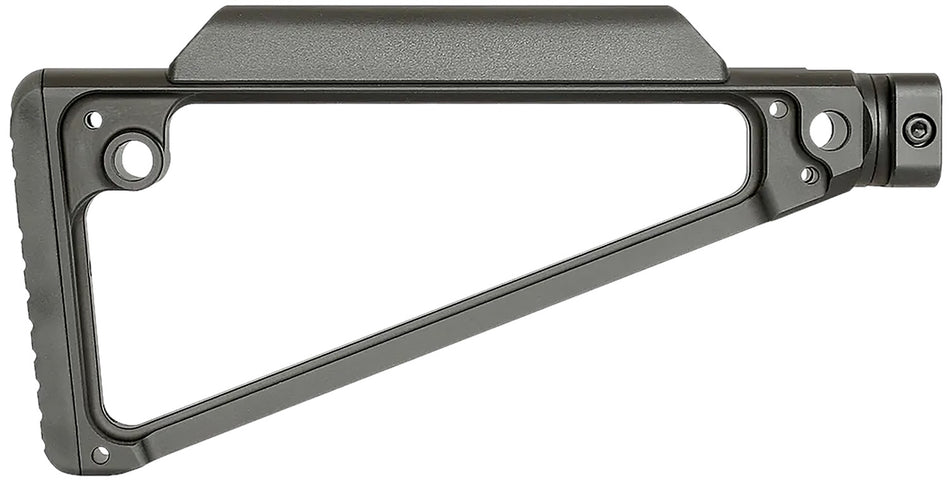 Midwest Industries Black Triangle Fixed Stock 6061 Aluminum 5 QD Sling Attachments Rubber Butt Pad