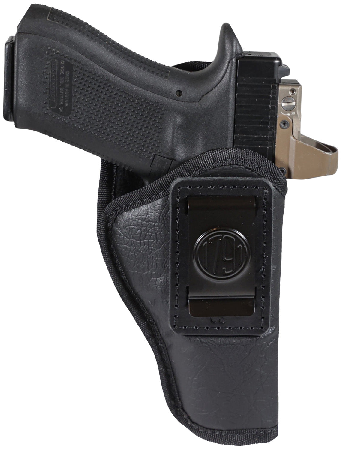 1791 Gunleather EcoCarry Right Hand IWB Holster Compact Size 3 Black Concealment Carry