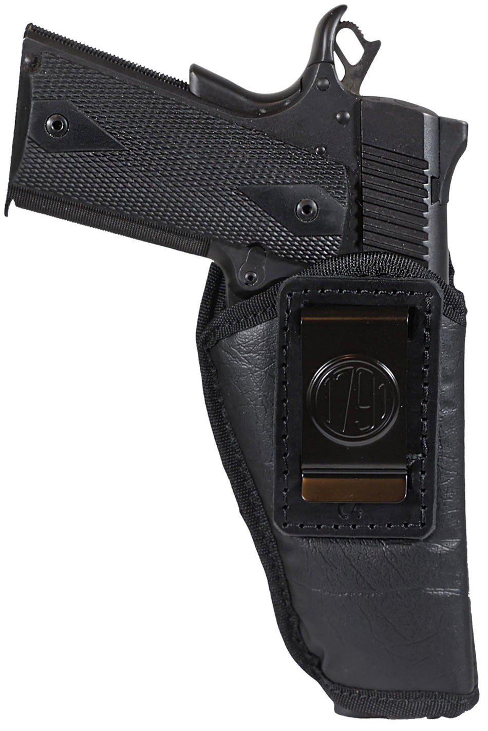 1791 Gunleather EcoCarry Right Hand IWB Compact Long Holster Size 4 Black Concealment Carry