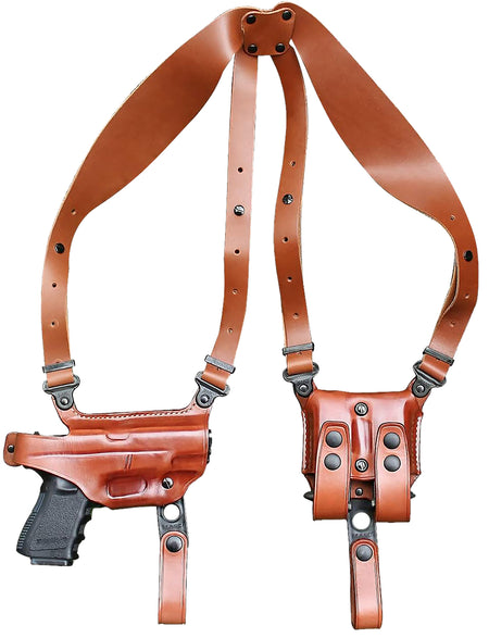 1791 Gunleather NSS1 Shoulder Holster Optic Ready Horizontal Brown 1911 Right Hand