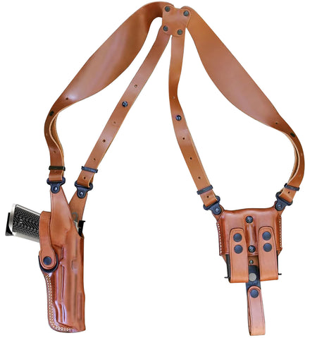 1791 Gunleather NSS1 Shoulder Holster Optic Ready Vertical Brown 1911 Right Hand