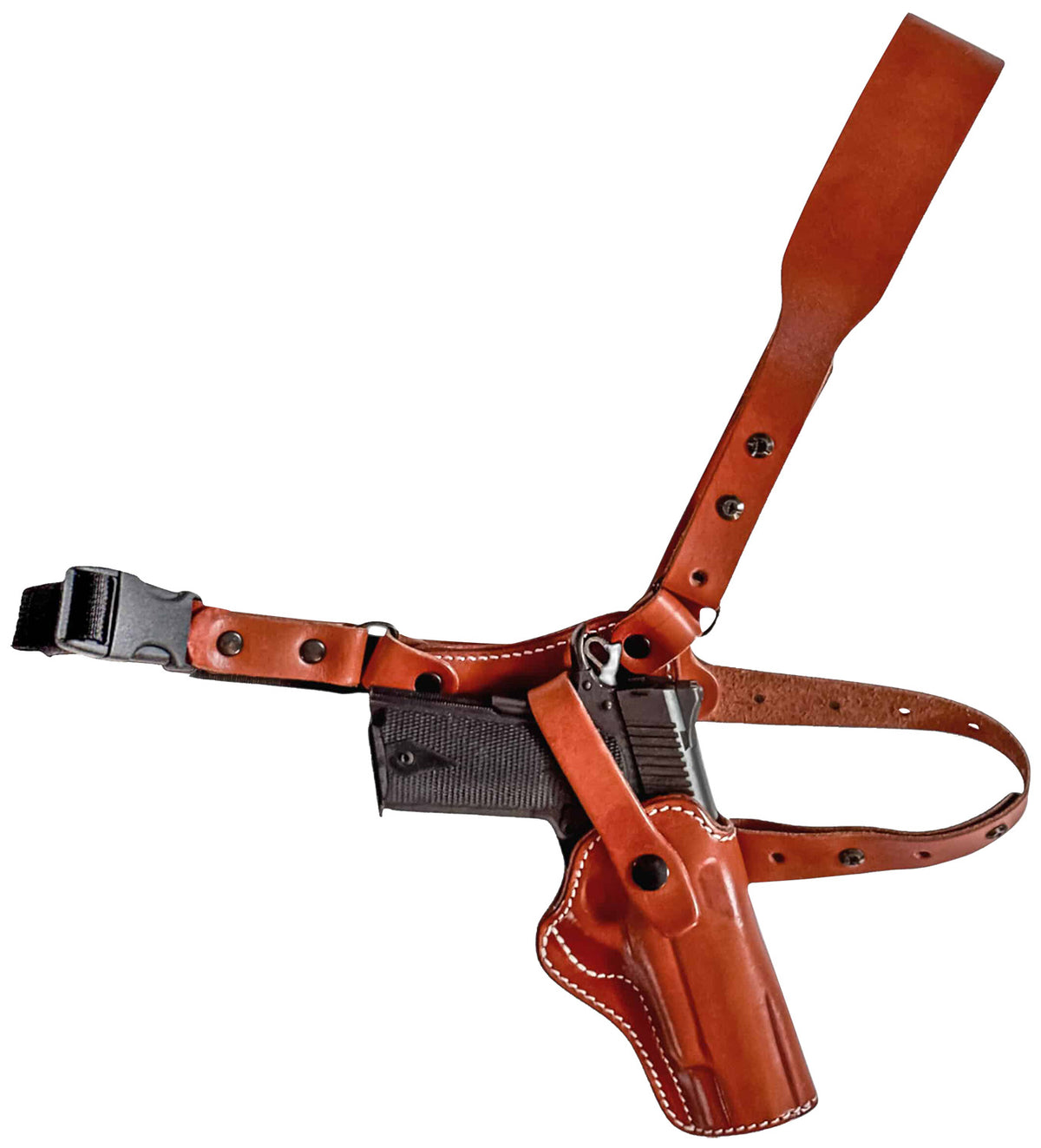 1791 Gunleather PFC1CBRR 1911 Right Hand Brown Chest Holster