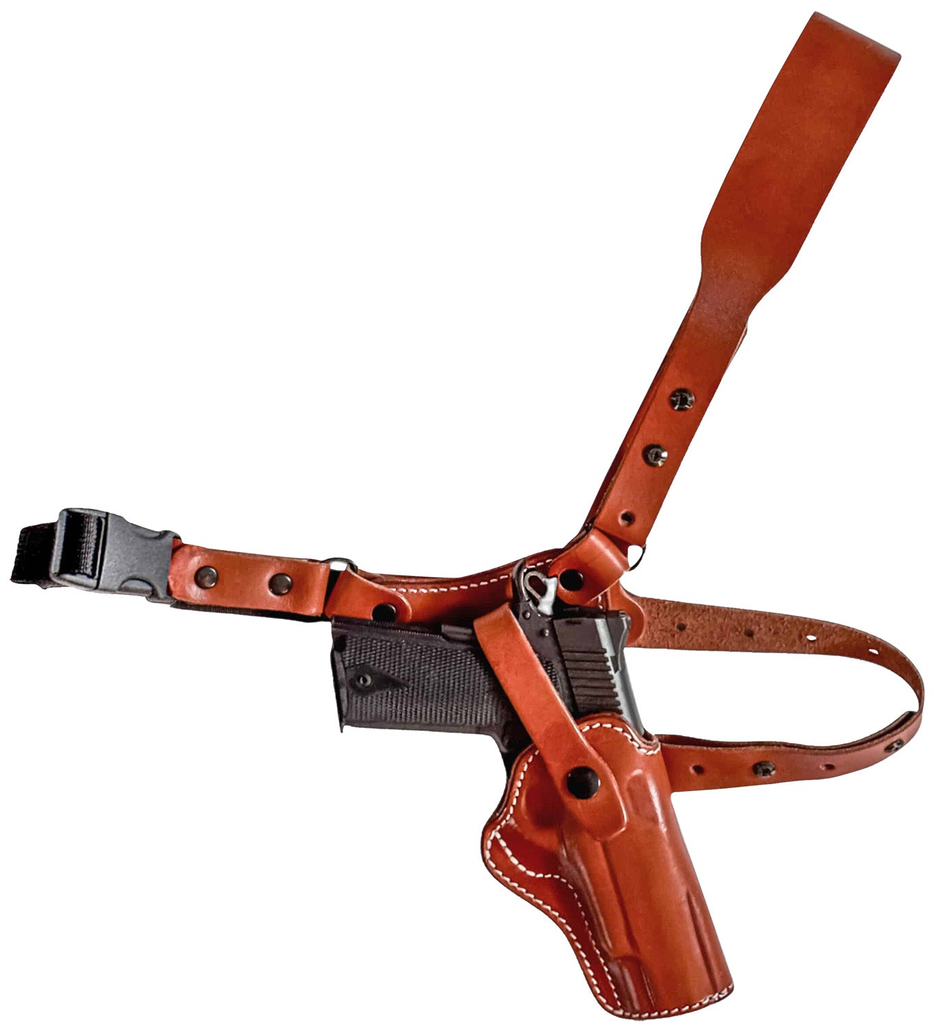 1791 Gunleather PFC1CBRR 1911 Right Hand Brown Chest Holster