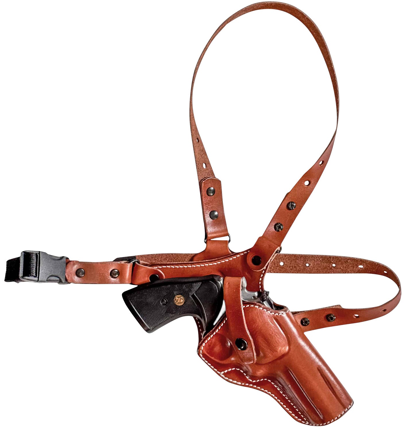 1791 Gunleather Pathfinder Chest Holster Brown Right Hand for S&W 29 / Ruger Super Redhawk