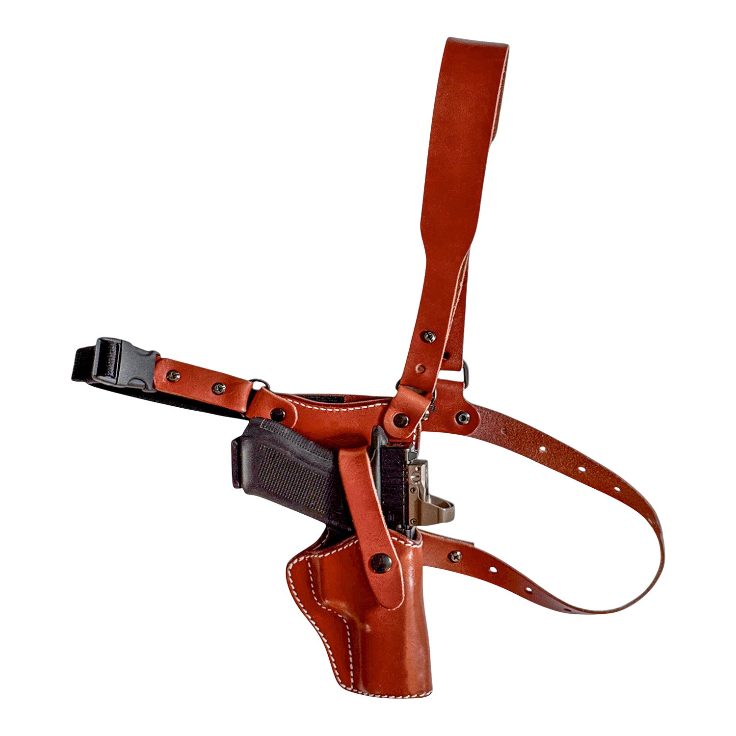 1791 Gunleather Optic Ready Glock 17 Size 2.1 Brown Right Hand Chest Holster