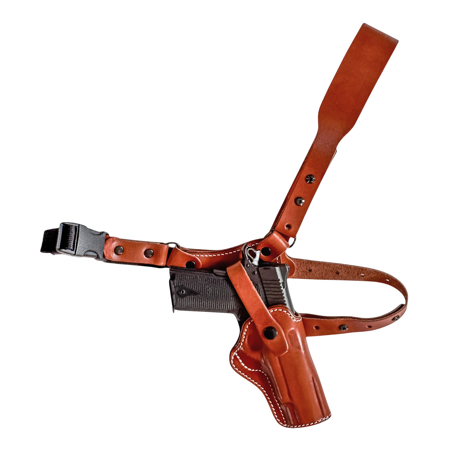 1791 Gunleather Optic Ready 1911 Brown Right Hand Chest Holster