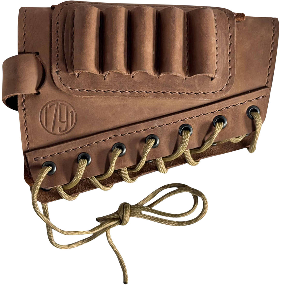 1791 HNTBALRBRWR 30-06 Butt Cuff Rifle Shell Carrier Brown Leather