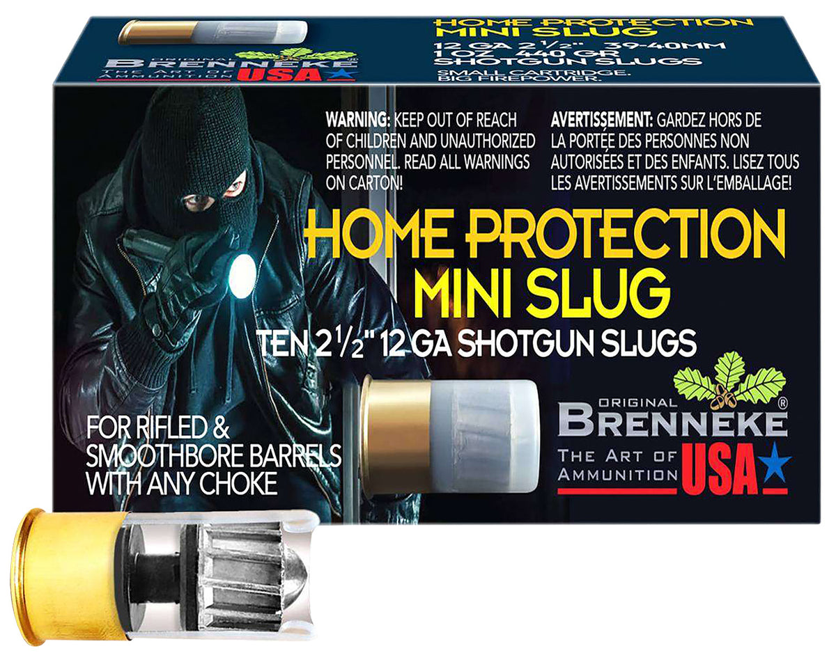 Brenneke Home Protection Mini Slug Shotgun Ammo 12 Gauge 1.75 in 1 oz Slug
