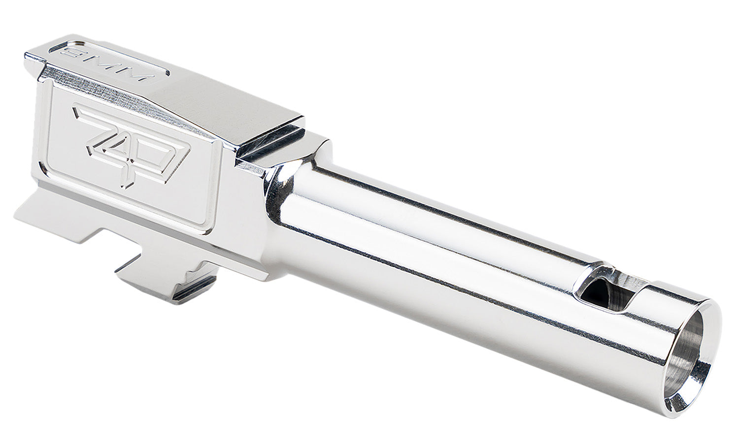 Zaffiri Precision ZP.43BCPSS Glock 43/43x Integrated Compensated Barrel Slide Silver Stainless Steel