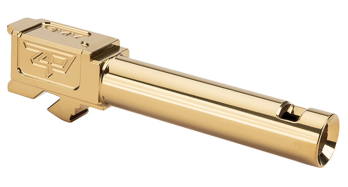 Zaffiri Precision ZP.19BCPG Glock 19 Gen1-4 Integrated Compensated Barrel Slide 3.89" Gold Stainless