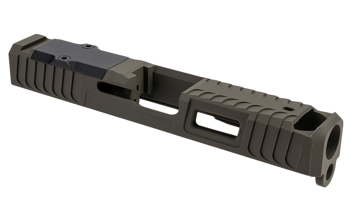 Zaffiri Precision ZPS.IBS Glock 43/43x Custom Slide OD Green 17-4 Stainless Steel Blowhole Compensator